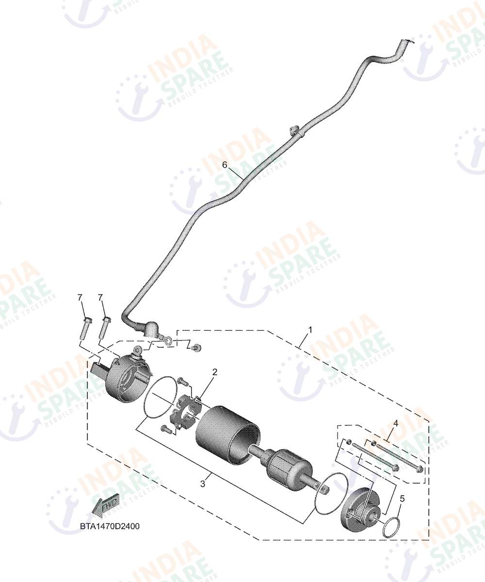 YAMAHA BTA1 R2 200CC Series STARTING MOTOR